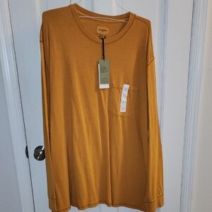 Men's Mustard Long Sleeve Shirt GOODFELLOW